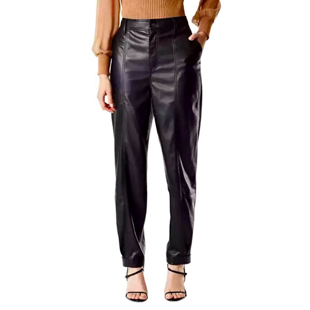 SAM EDELMAN Simona Faux Leather Tapered Pants